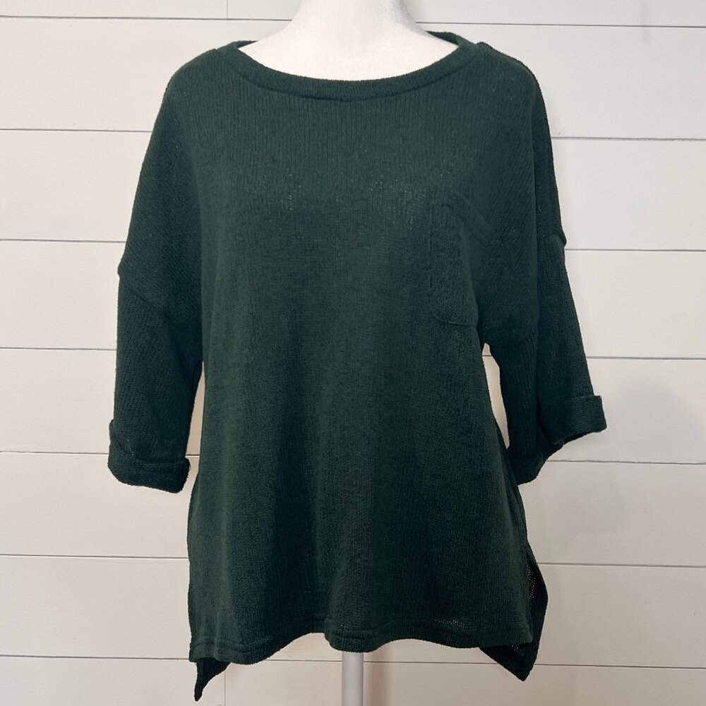 She + Sky Dark Green Sweater Size S